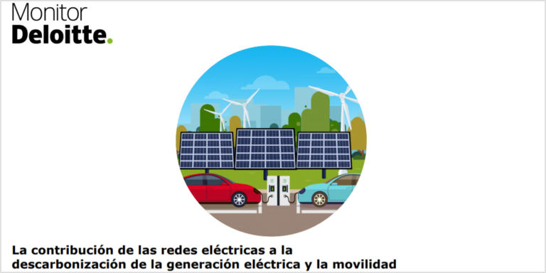 Portada del informe "La contribución de las redes eléctricas a la descarbonización de la generación eléctrica y la movilidad"