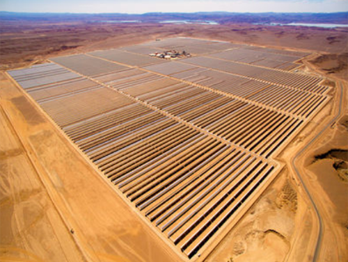 Planta solar en Marruecos. 