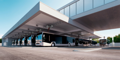 ABB presenta un sistema de carga para autobuses eléctricos mediante pantógrafo flexible y automatizado