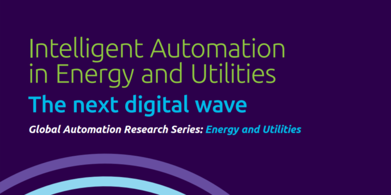 Portada del informe “Intelligent Automation in Energy and Utilities: The next digital wave”