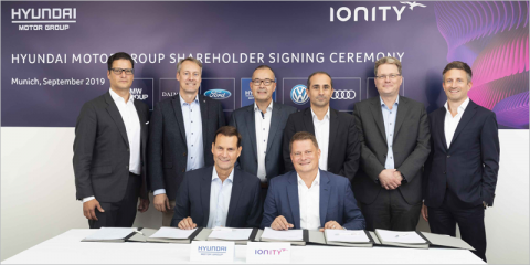 Nuevos miembros en Ionity, la compañía de fabricantes de coches para desplegar una red de cargadores