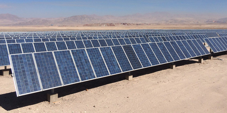 Planta solar en Chile.