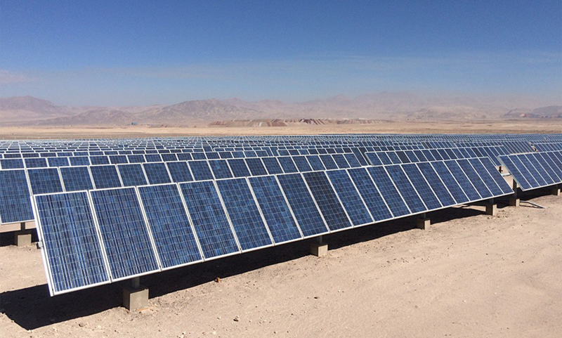 Planta solar en Chile. 