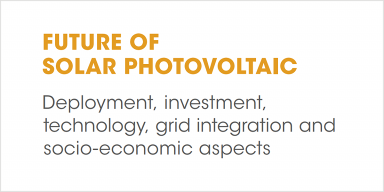 Portada del informe Futuro de la energía solar fotovoltaica