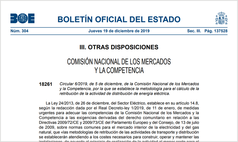 Publicación del Boletín Oficial del Estadoi