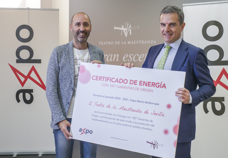 El Teatro de la Maestranza de Sevilla firma un contrato de suministro eléctrico con certificado de origen 100% renovable. 
