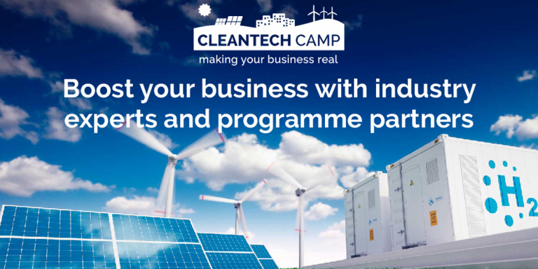 Cartel del programa de Cleantech Campp