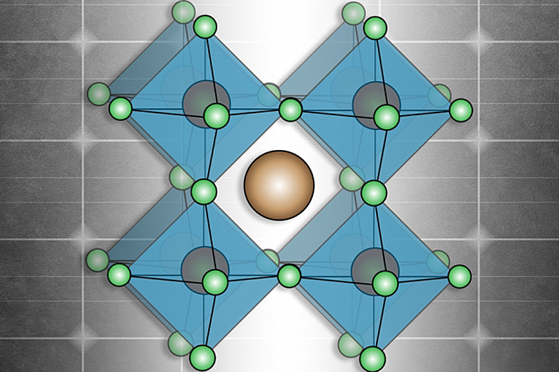 Estructura molecular de la perovskita.