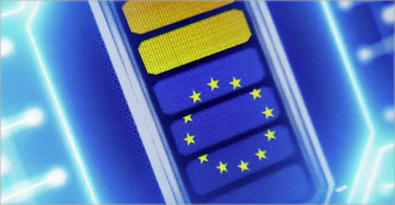 Batería con logo UE