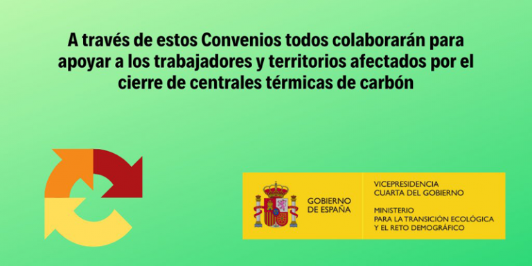Cartel Vicepresidencia cuarta del Gobierno de España y Ministerio para la Transición Ecológica y el Reto Demográfico