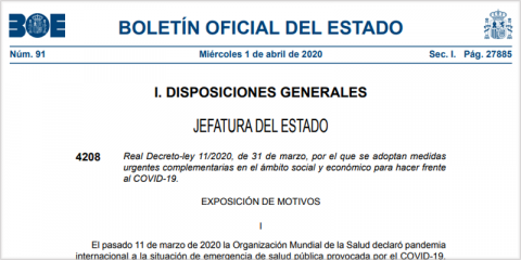 El Gobierno aprueba medidas adicionales para el suministro energético, y acceso y conexión de renovables, por el COVID-19
