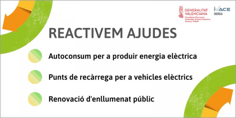 Ivace reactiva las subvenciones para autoconsumo y recarga de vehículos eléctricos