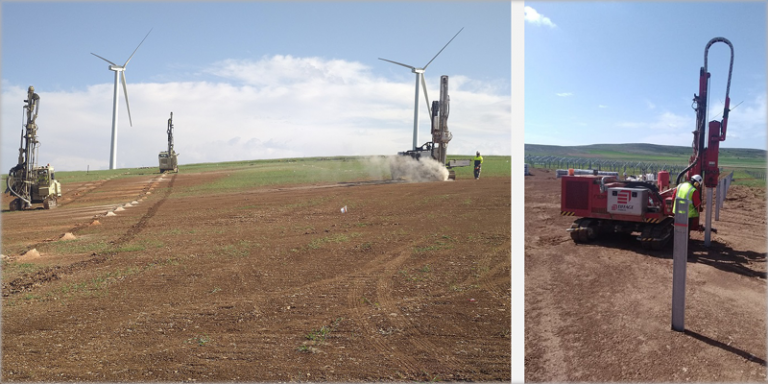 obras de la futura planta fotovoltaica