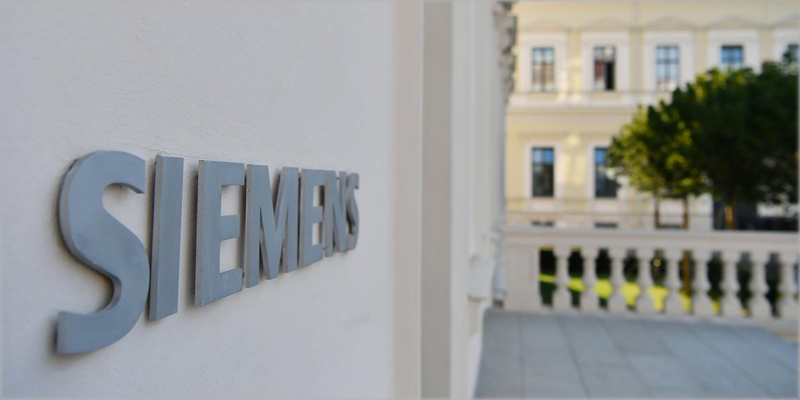 Fachada con logo de Siemens