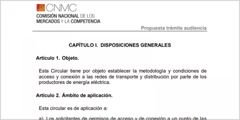 La CNMC somete de nuevo a consulta la circular de acceso y conexión de energía eléctrica