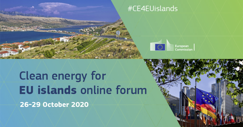 Cartel del foro de energía limpia para las islas de la UE