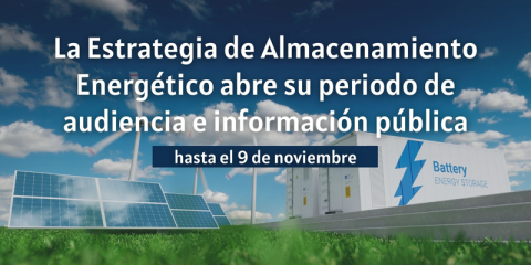 Abierta consulta pública del borrador de la Estrategia de Almacenamiento Energético