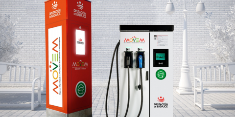 Arranca la instalación de la red provincial de puntos de recarga de Badajoz