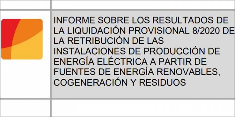 Informe De La CNMC De La Octava Liquidación Provisional De 2020 Del ...