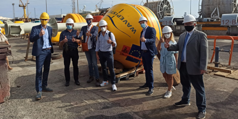 Pruebas del sistema de energía undimotriz del proyecto W2EW en las instalaciones de Plocan