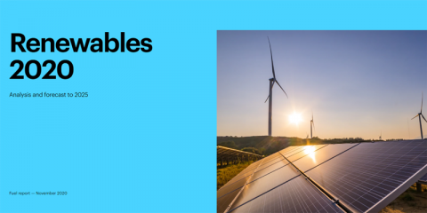 El informe ‘Renewables 2020’ de la AIE pronostica un aumento de renovables para 2021