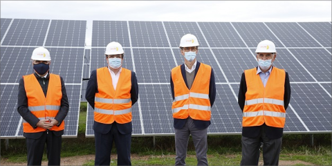 Inauguración de una planta fotovoltaica de 100 MW en Alvarado-La Risca (Badajoz)