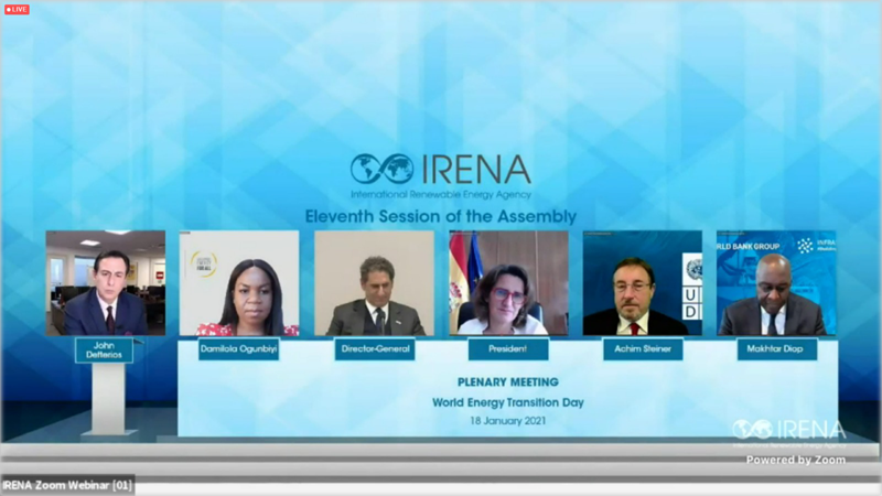 XI Asamblea de la Agencia Internacional de las Energías Renovables (Irena)