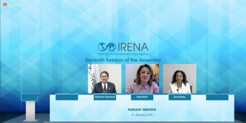 Compromiso para impulsar las energías renovables en la XI Asamblea de Irena