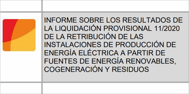 Liquidación 11/2020 sector eléctrico.