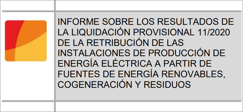 Liquidación 11/2020 sector eléctrico. 