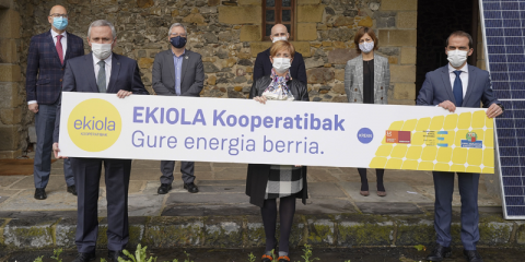 La nueva sociedad Ekiola impulsará cooperativas ciudadanas de generación renovable