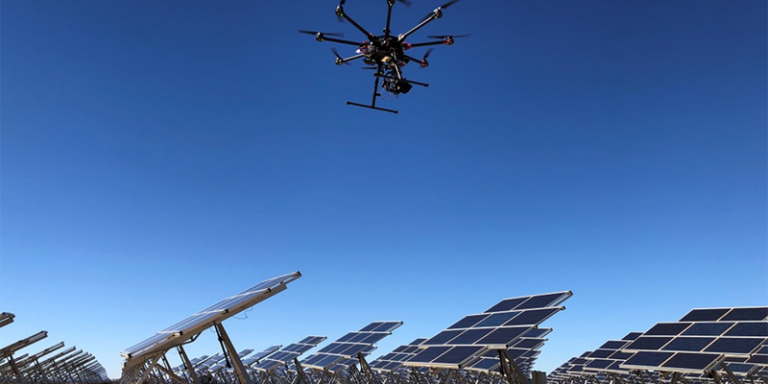monitorización de plantas fotovoltaicas con drones
