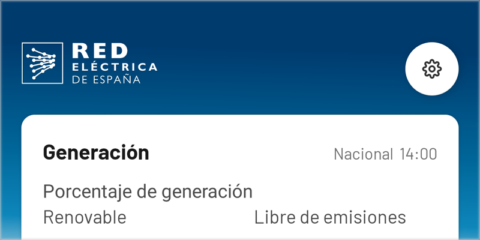 La nueva versión de la app redOS permite consultar la producción eléctrica libre de CO2 equivalente