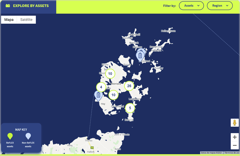 Mapa interactivo ReFLEX Orkney