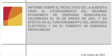 La CNMC publica un informe con recomendaciones para las próximas subastas de energías renovables