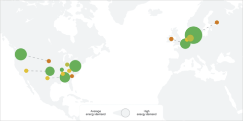 Google utilizará la electricidad de los centros de datos con más energía limpia disponible