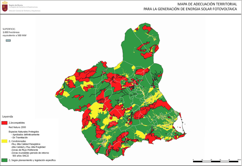 Mapa fotovoltaico. 