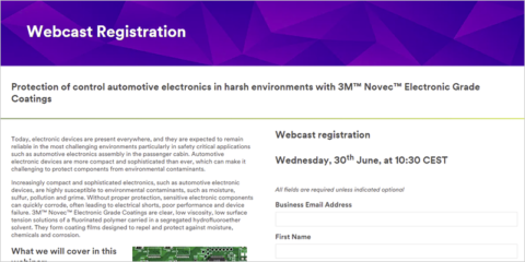 Webinar sobre las ventajas de los recubrimientos de grado electrónico de 3M Novec