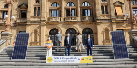 Convenio de colaboración para promover la cooperativa energética Ekiola Donostia
