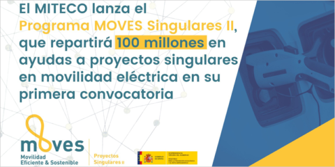 Moves Singulares II, nuevo paquete de ayudas con 100 millones para la innovación en movilidad eléctrica