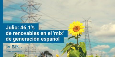 El 46,1% de la generación eléctrica del mes de julio fue de origen renovable en España