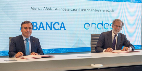 Acuerdo para suministrar energía eólica de origen gallego a la entidad financiera Abanca
