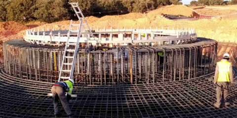 La construcción de las plantas eólicas Campillo I, II y III en Cuenca se encuentra en plena actividad