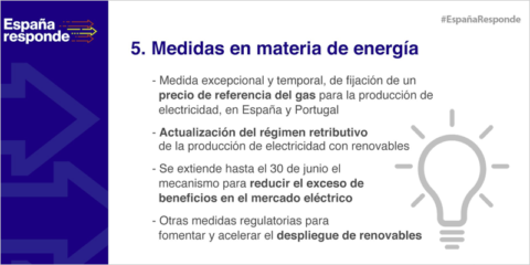 Aprobadas nuevas medidas en el ámbito energético para reducir los precios de la electricidad