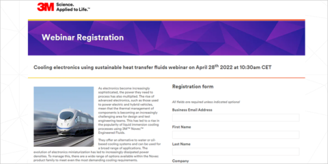 3M organiza un webinar sobre fluidos de transferencia de calor sostenibles para electrónica