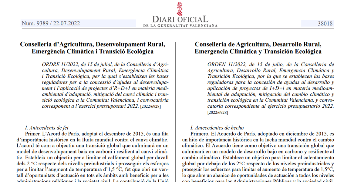 Convocatoria de ayudas a proyectos de I+D+i para la descarbonización de ...