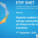 Seminario web de ETIP SNET sobre comunidades energéticas habilitadas digitalmente