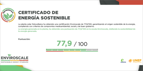 La nueva plataforma Enviroscale permite demostrar el origen sostenible de la energía