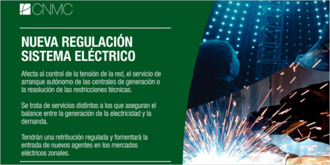 Nueva regulación de la CNMC que afecta a servicios esenciales para la operación del sistema eléctrico