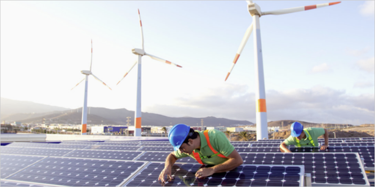 energía eólica y solar